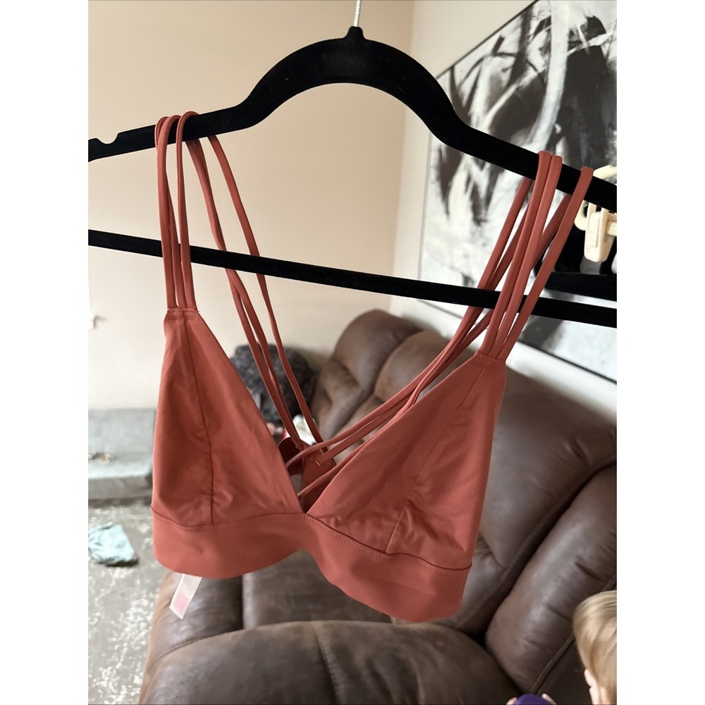 EUC Victoria's Secret PINK Bonded Strappy Rose Pink Bralette Size Small
